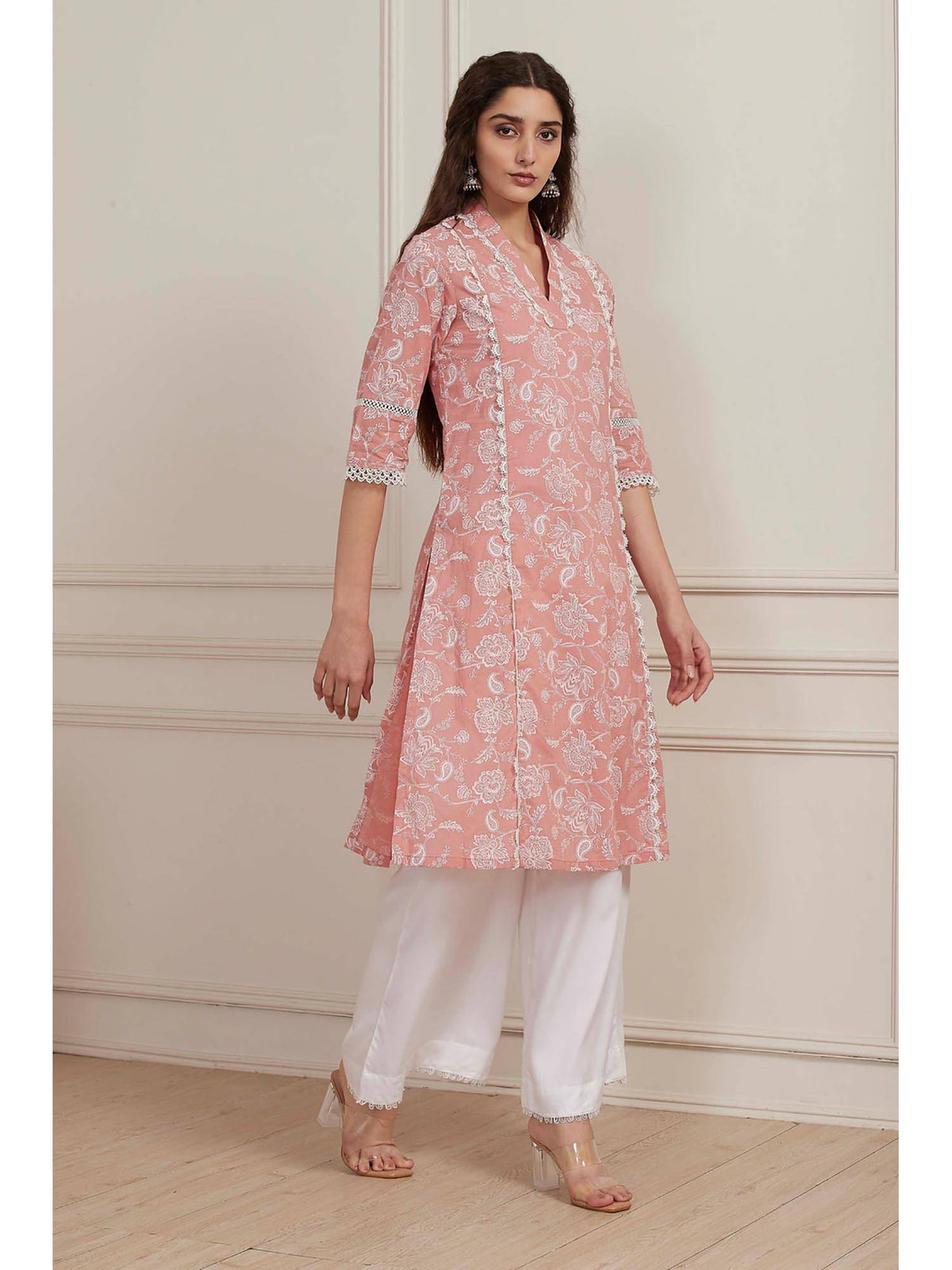 Blue Floral Kurta | KDG - view 11