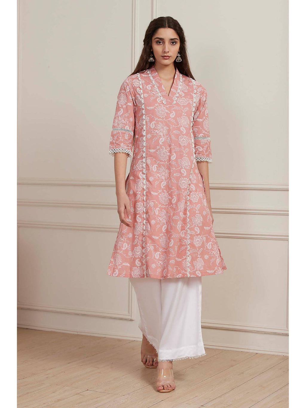 Blue Floral Kurta | KDG - view 12