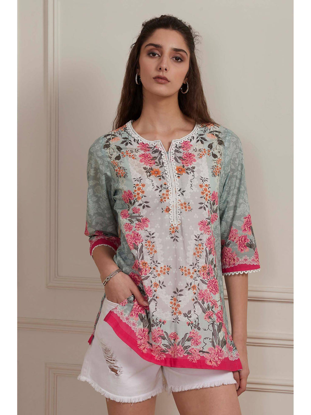 Women Yellow Cotton Round Neck Kurta | KDG - view 7