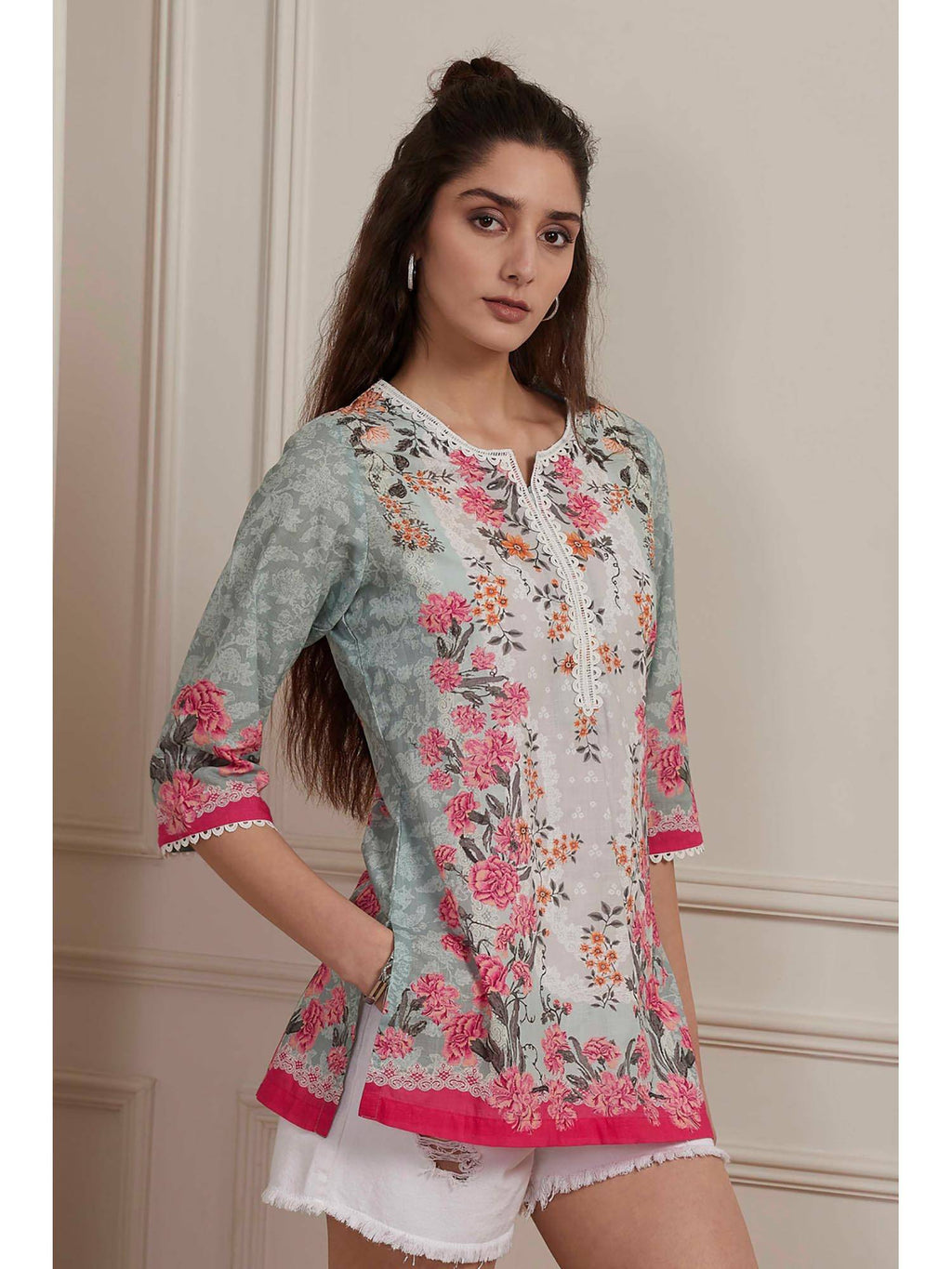 Women Yellow Cotton Round Neck Kurta | KDG - view 11