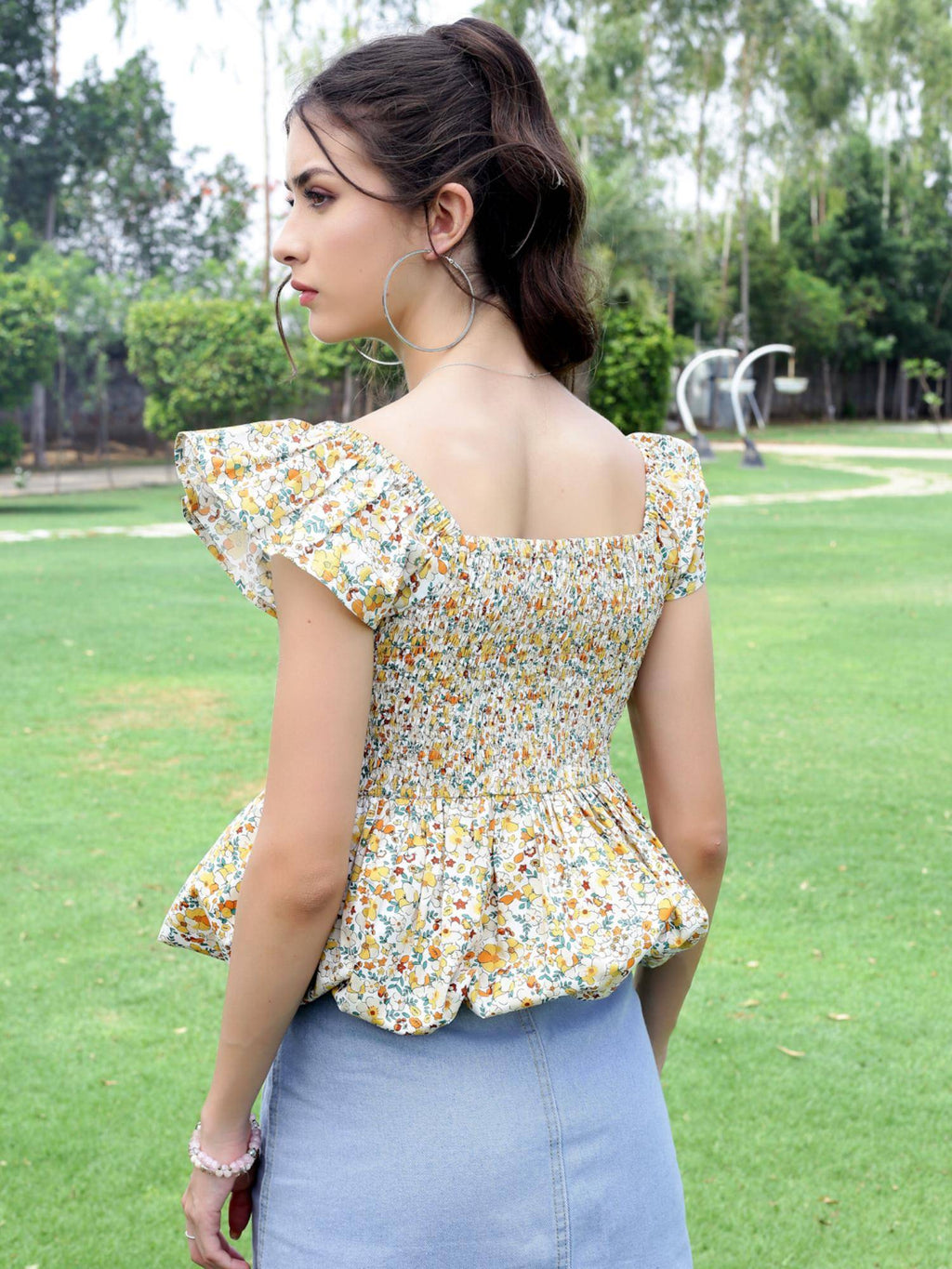 Premium Cotton Balloon Top | pt51 - view 2