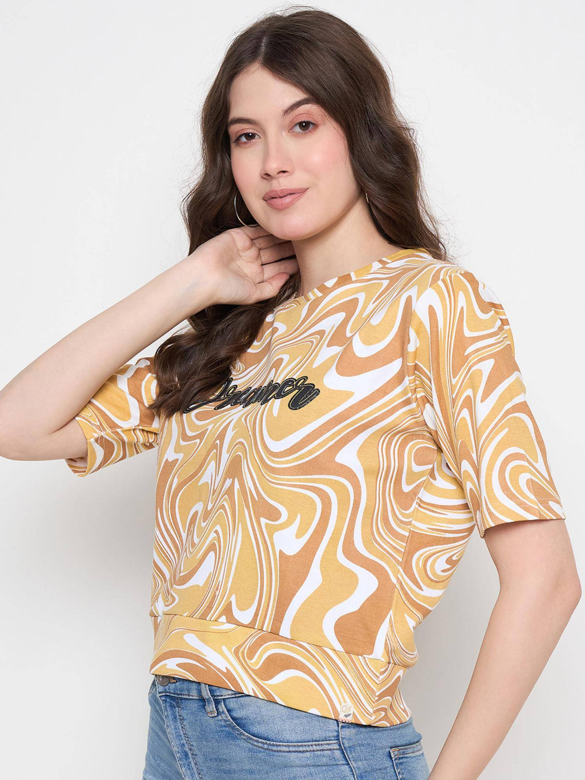 Women Round Neck Crop Top | CT61 - view 3