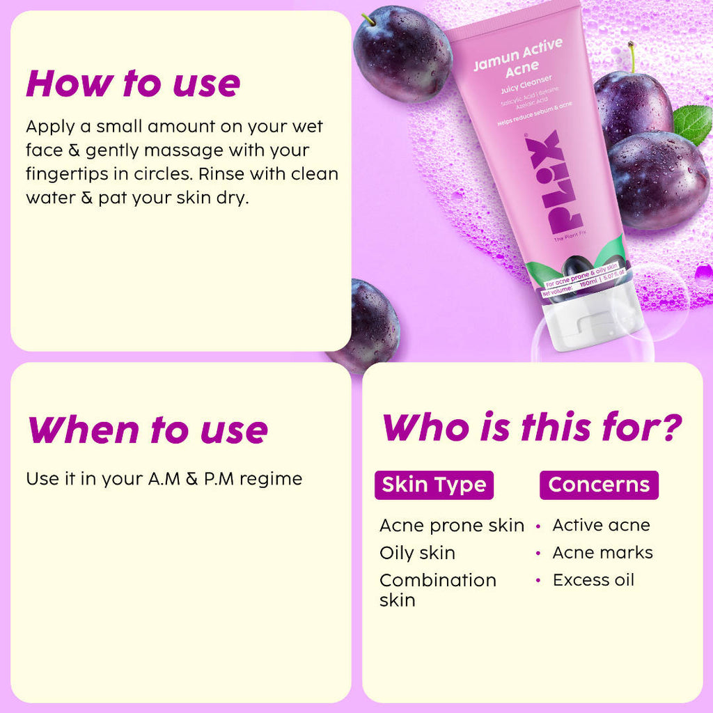 Jamun Active Acne Cleanser with Salicylic Acid Helps Reduce Acne for Daily Use | PL1 - view 4