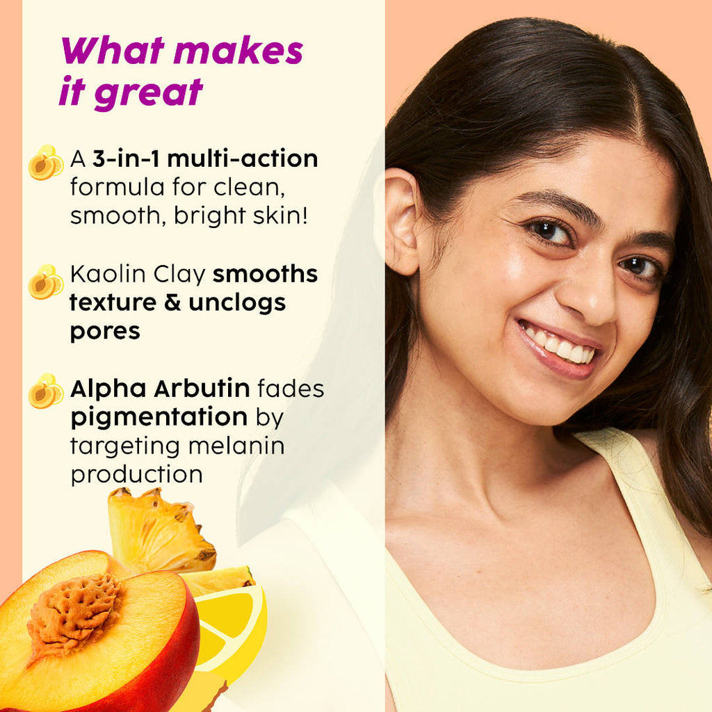 Peaches & Lemon 3-in-1 Detan Face Wash, Scrub & Mask + Pineapple Moisturizer | PL1 - view 7
