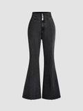 Stretch Denim High Waist Flared Jeans | BT10 - view 1