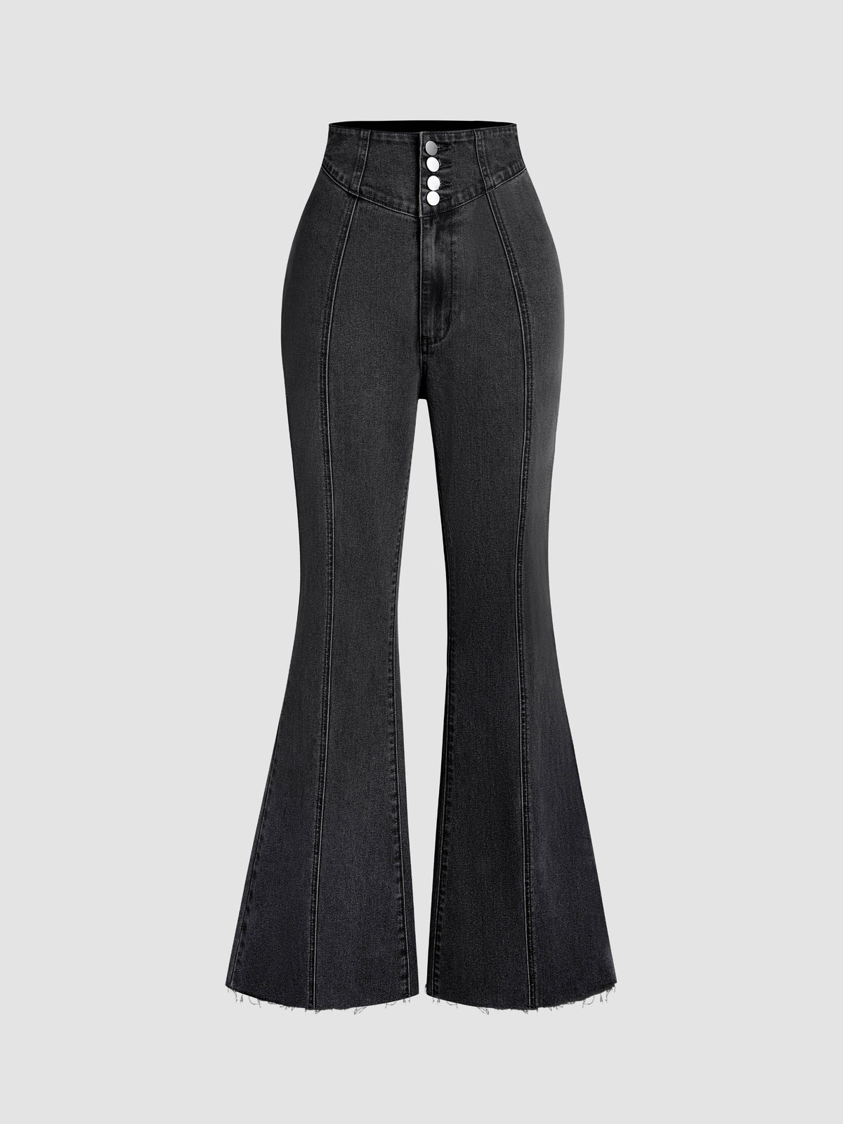 Stretch Denim High Waist Flared Jeans | BT10 - view 1