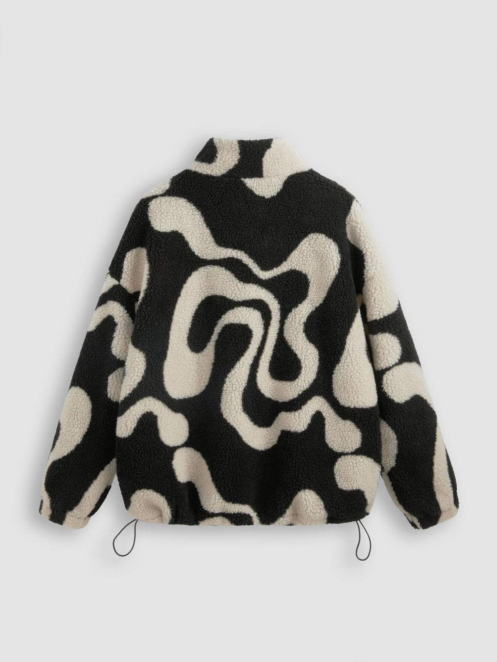 Oversized Printed Fleece Zip Up Jacket | JC78 - view 5