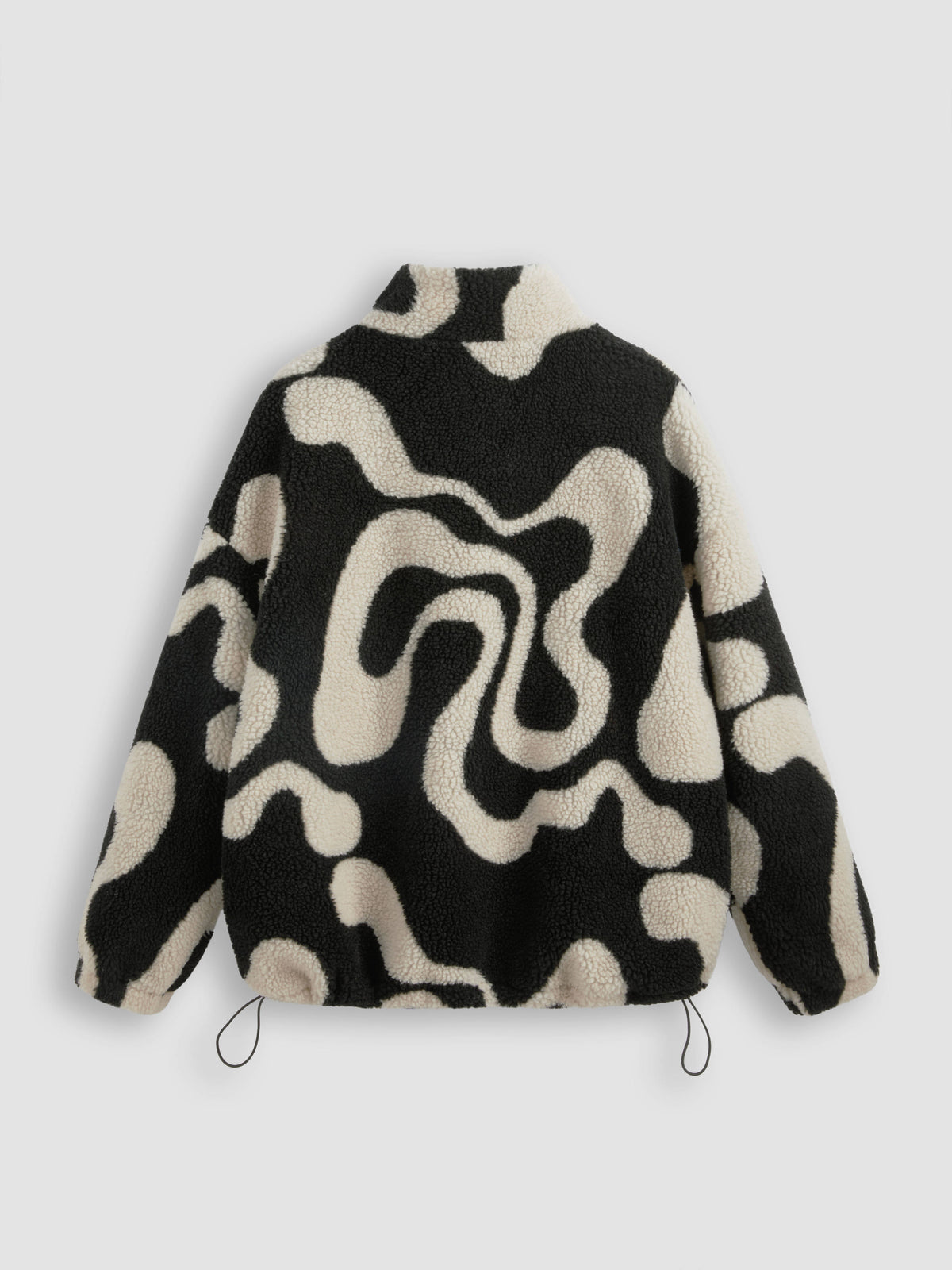 Oversized Printed Fleece Zip Up Jacket | JC78 - view 5