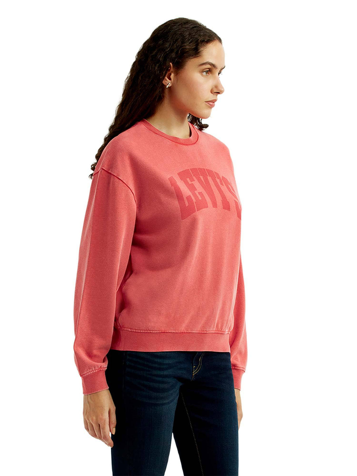 Women Coral Crew Neck Sweatshirt | HD56 - view 3