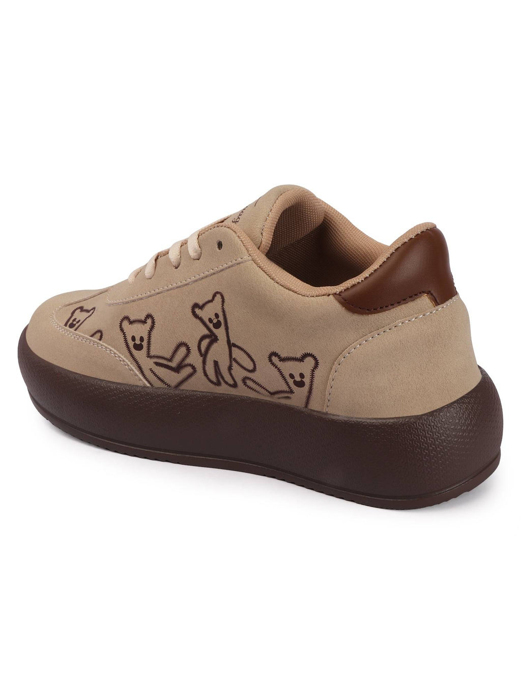 Women Beige Synthetic Sole Sneakers | SN09 - view 6