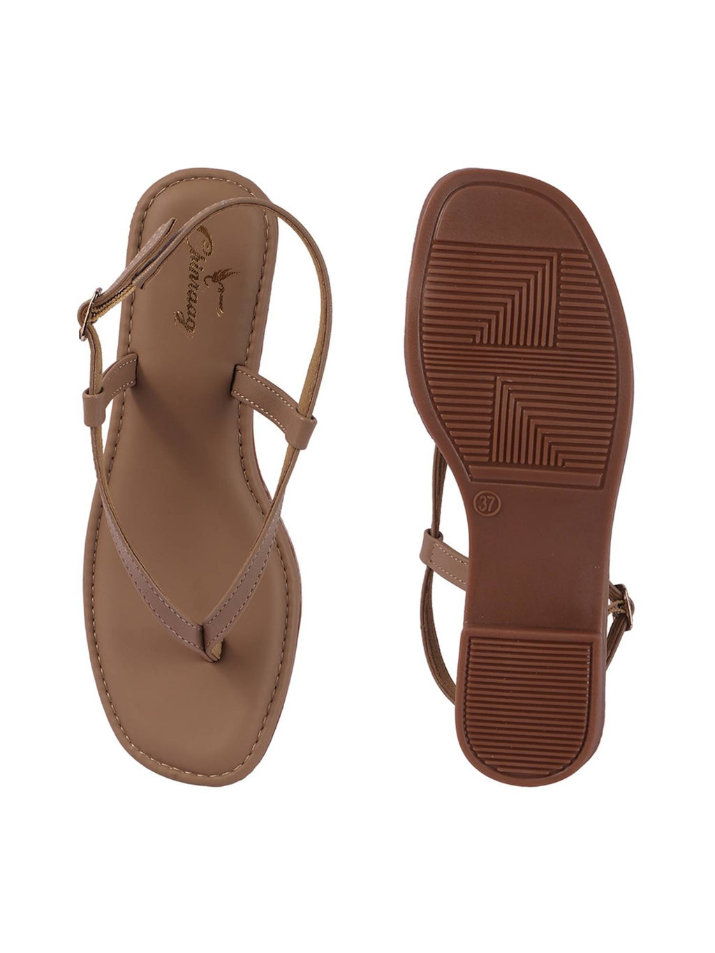 Women Beige Synthetic Sole Sandals | SD89 - view 7