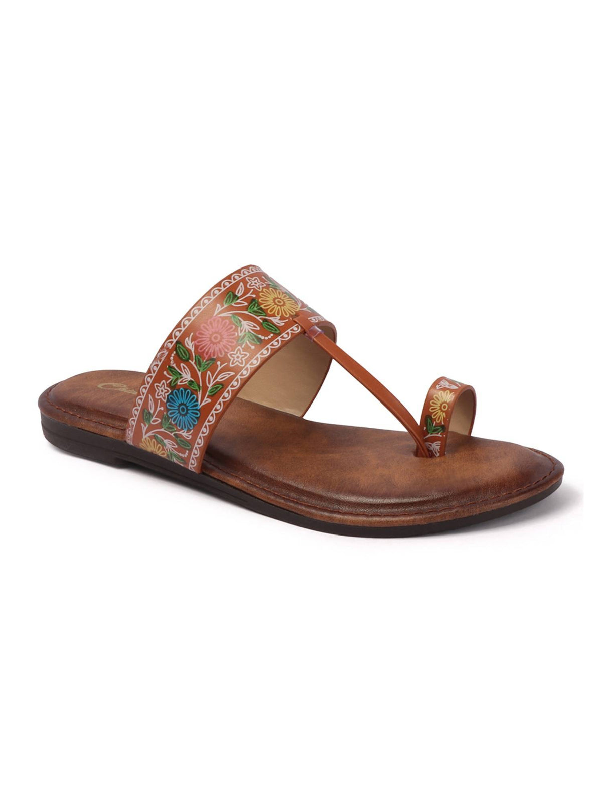 Women Brown Synthetic Sole Kolhapuris | F61 - view 3