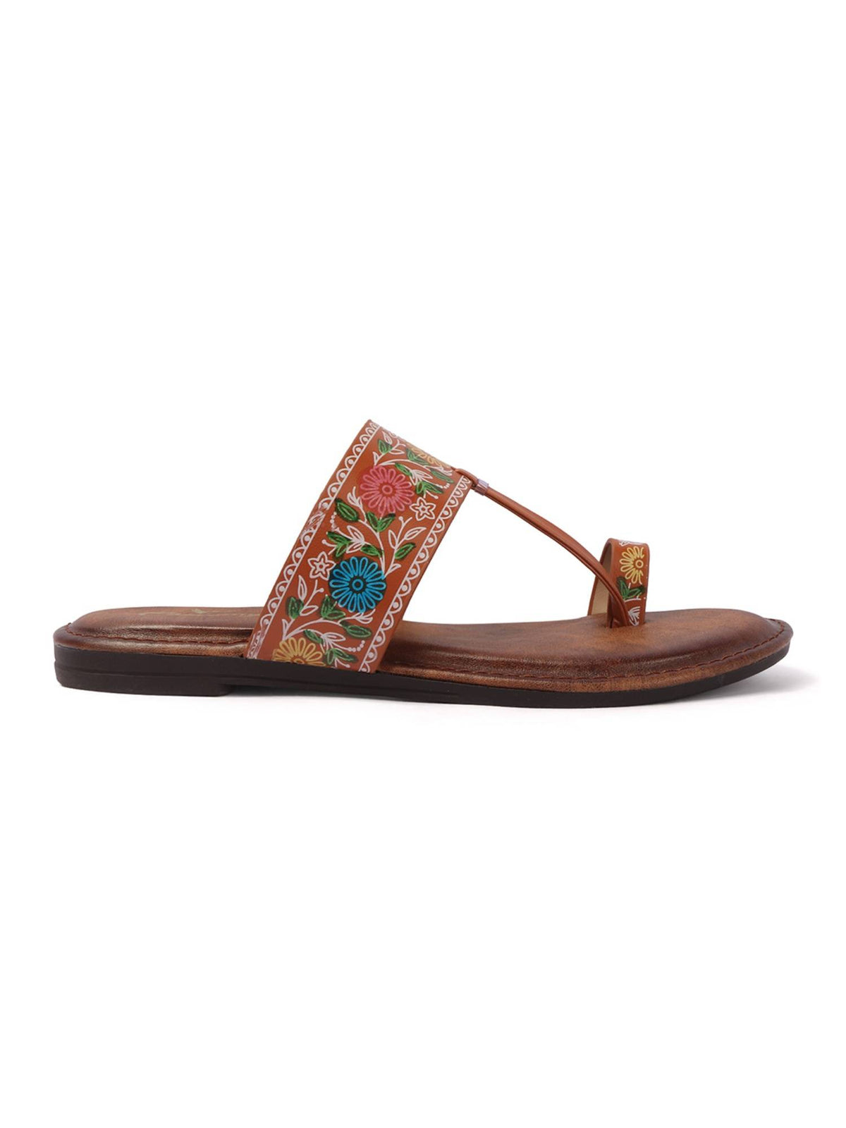 Women Brown Synthetic Sole Kolhapuris | F61 - view 4