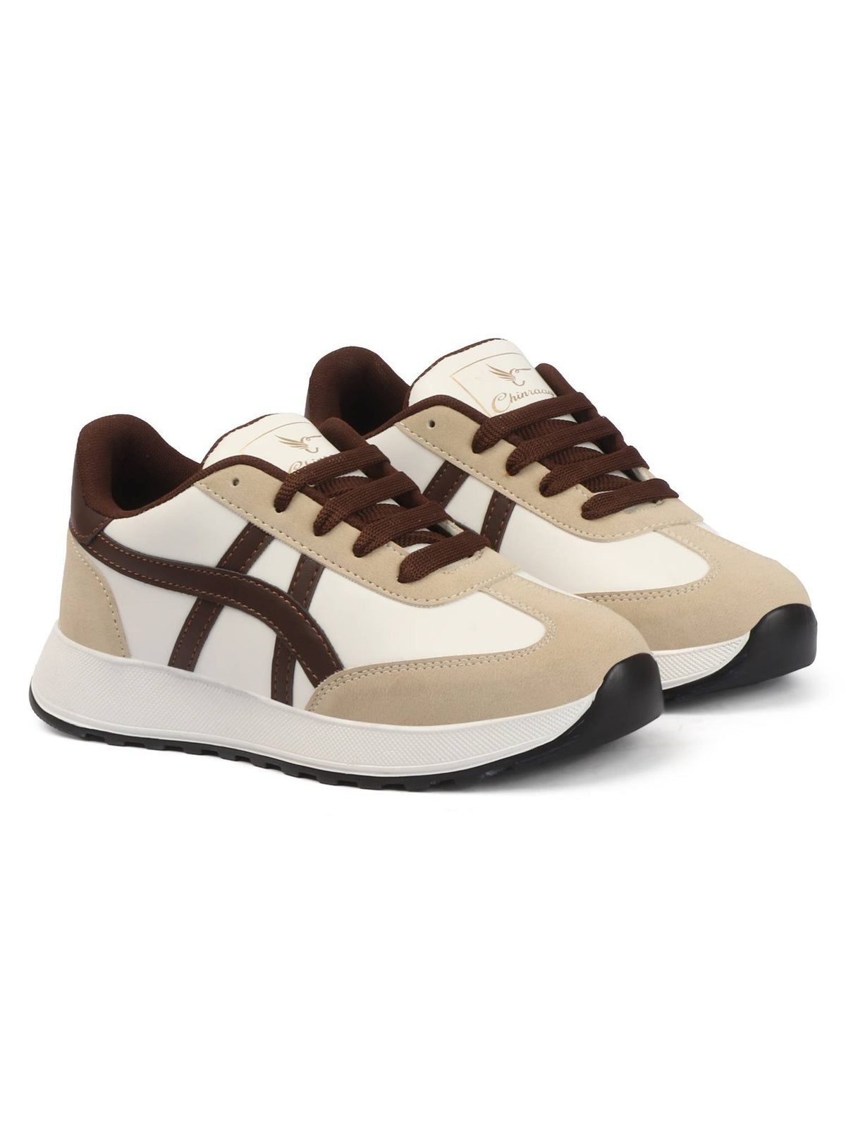 Women Beige Synthetic Sole Sneakers | SN09 - view 3
