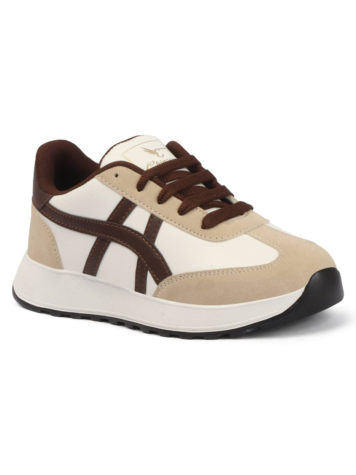 Women Beige Synthetic Sole Sneakers | SN09 - view 4