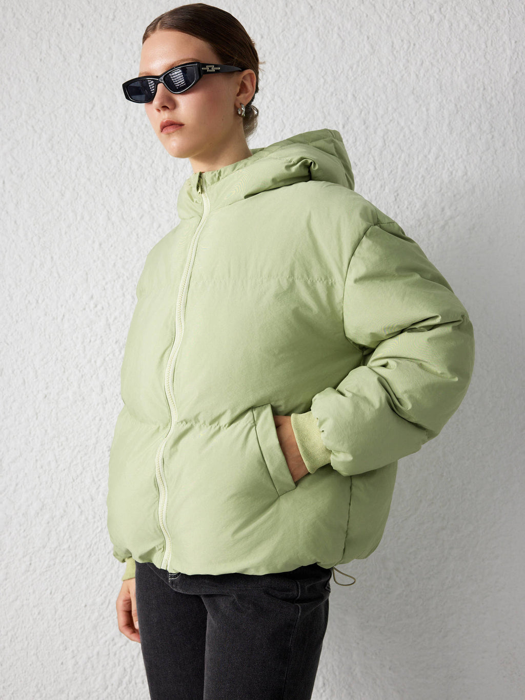 Wine Hooded Puffer Jacket | JC78 - view 46