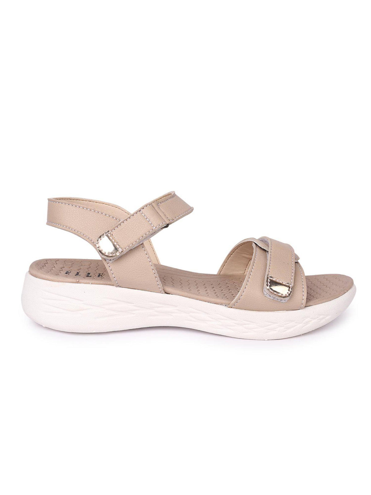 Women Beige Adjustable Strap Supportive Sandals | SD89 - view 3