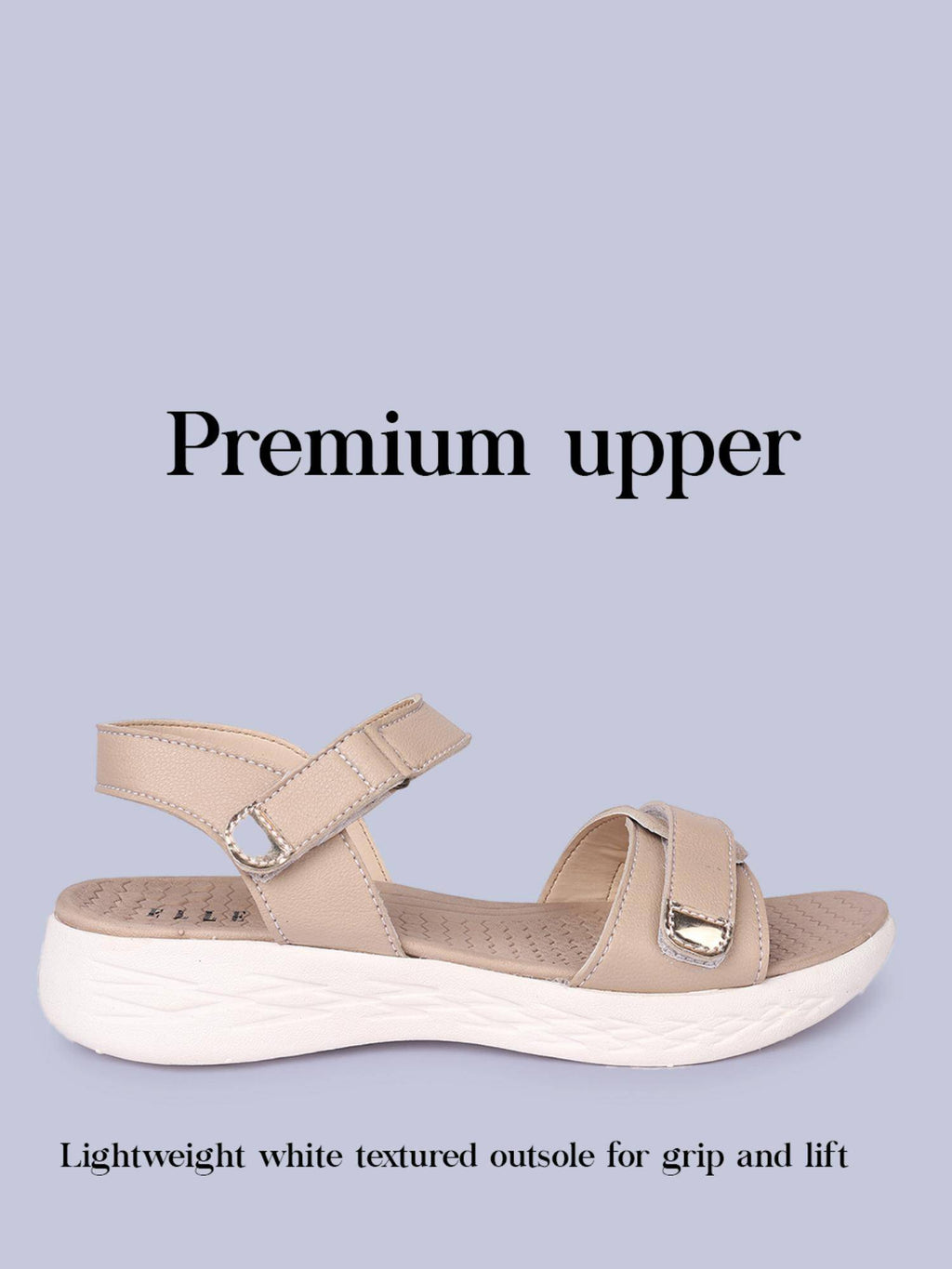 Women Beige Adjustable Strap Supportive Sandals | SD89 - view 6