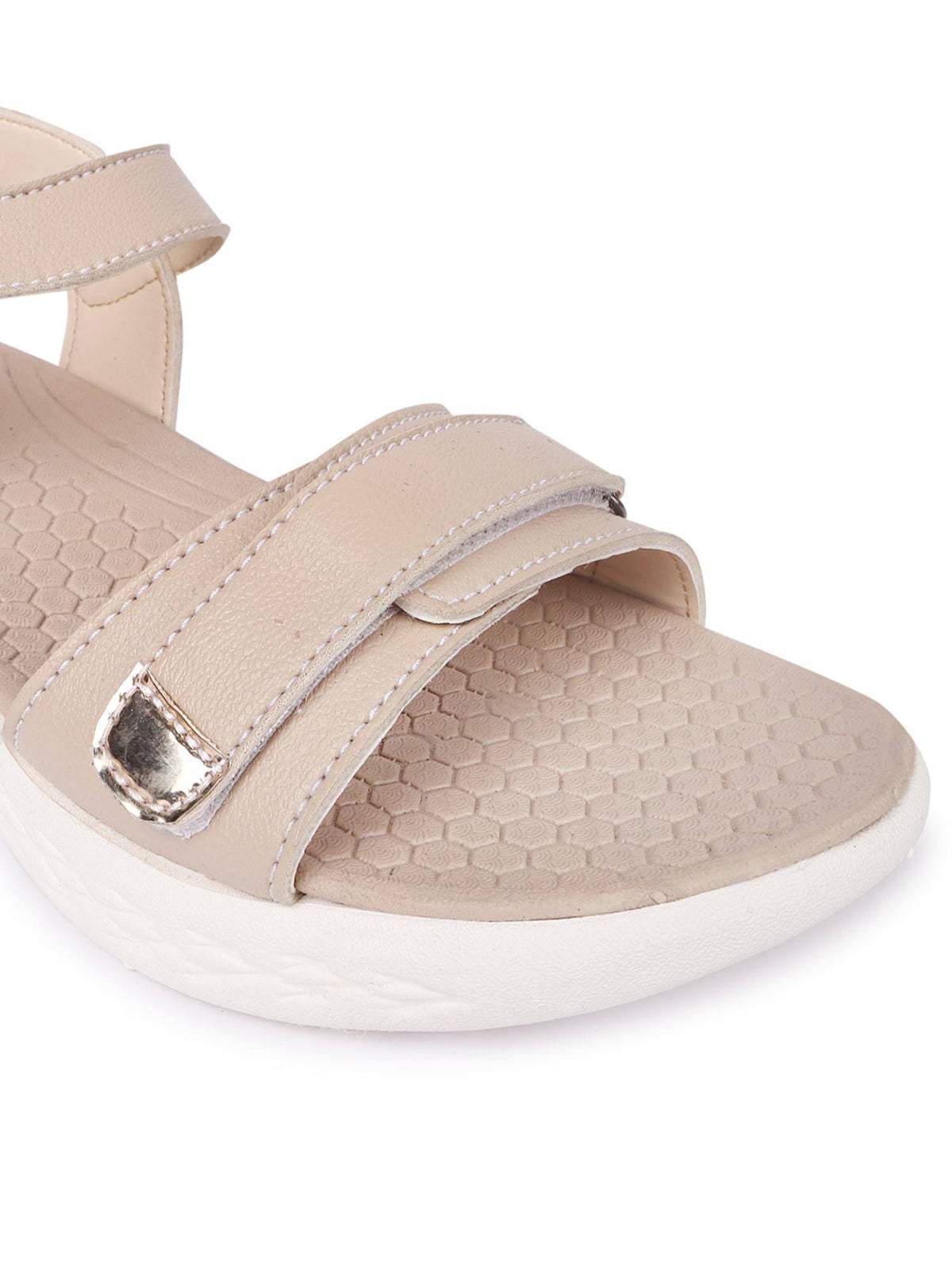 Women Beige Adjustable Strap Supportive Sandals | SD89 - view 7