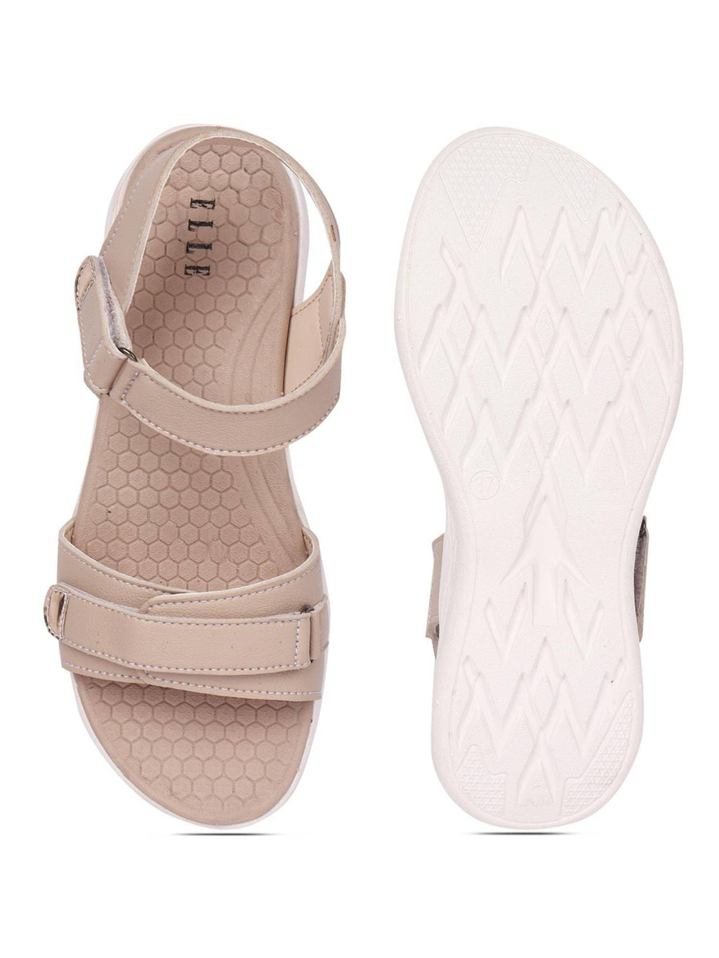 Women Beige Adjustable Strap Supportive Sandals | SD89 - view 8