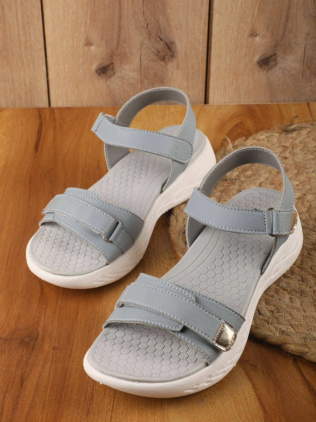 Women Blue Adjustable Strap Supportive Sandals | SD89 - view 4