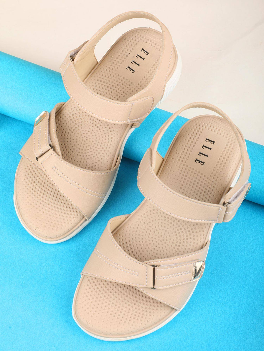 Women Beige Adjustable Strap Supportive Sandals | SD89 - view 4