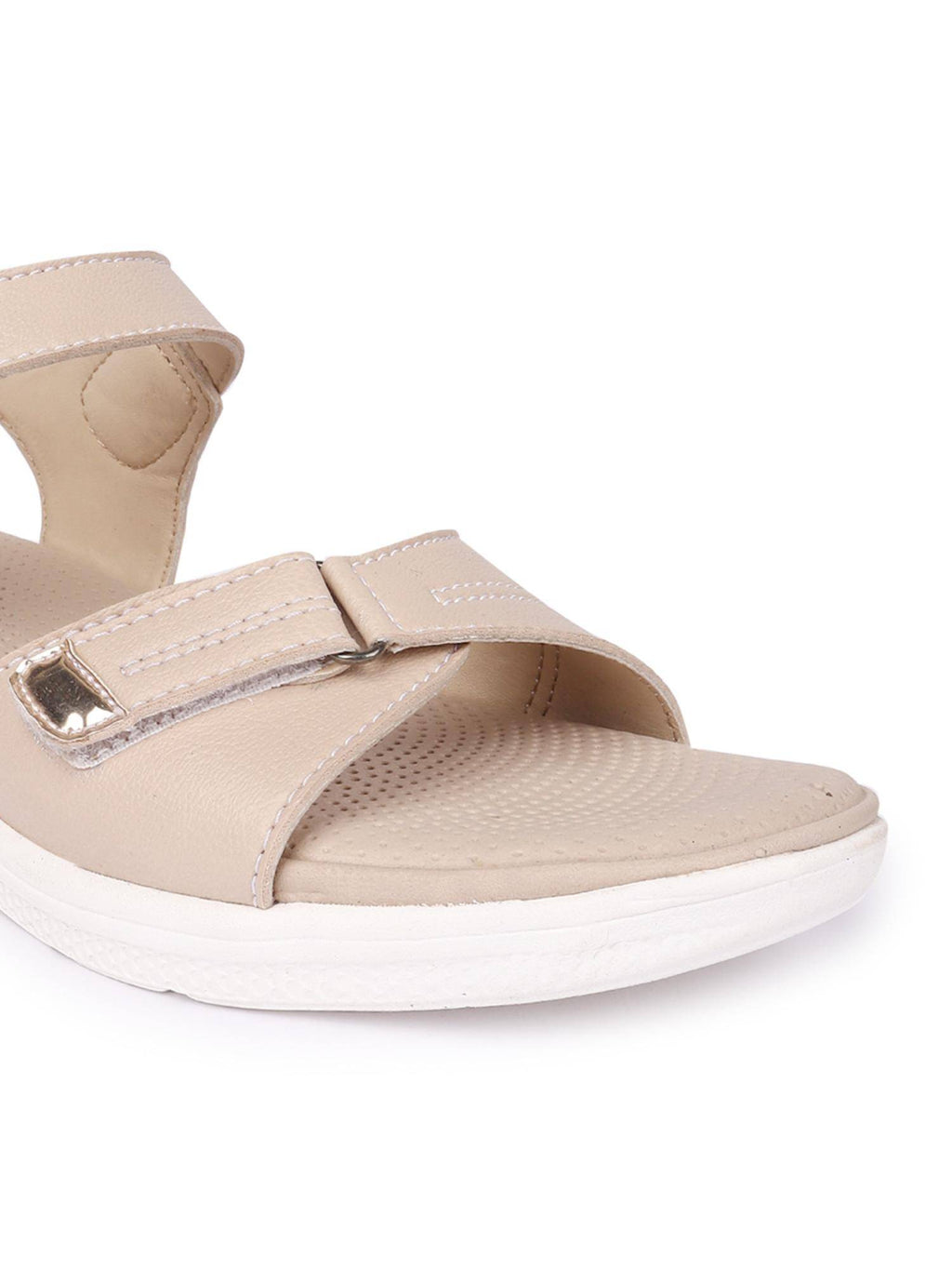 Women Beige Adjustable Strap Supportive Sandals | SD89 - view 7