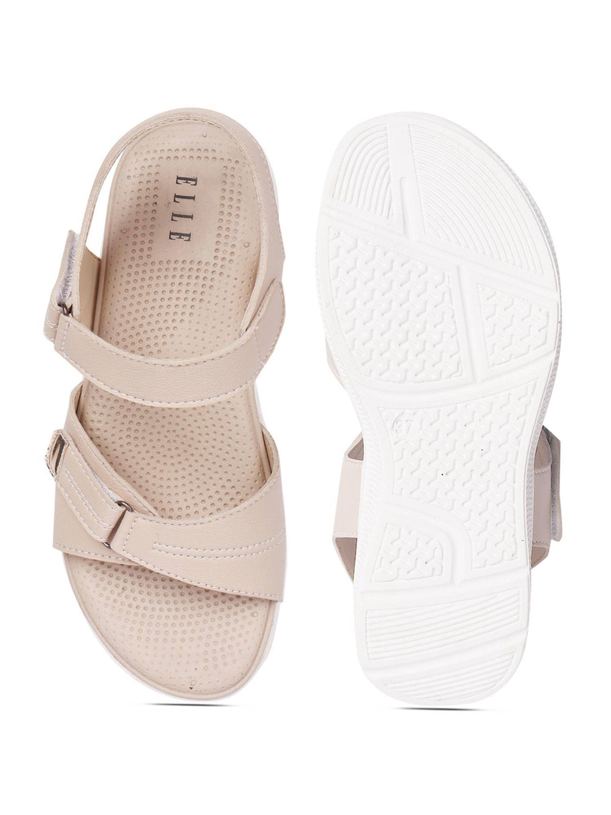 Women Beige Adjustable Strap Supportive Sandals | SD89 - view 8