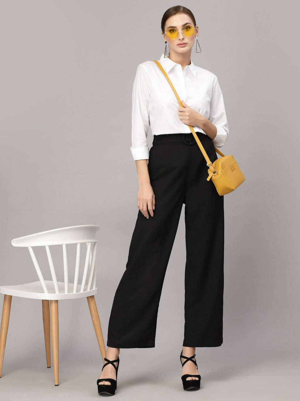 Women Solid White PolyCotton Regular Formal Shirt | S67 - view 5