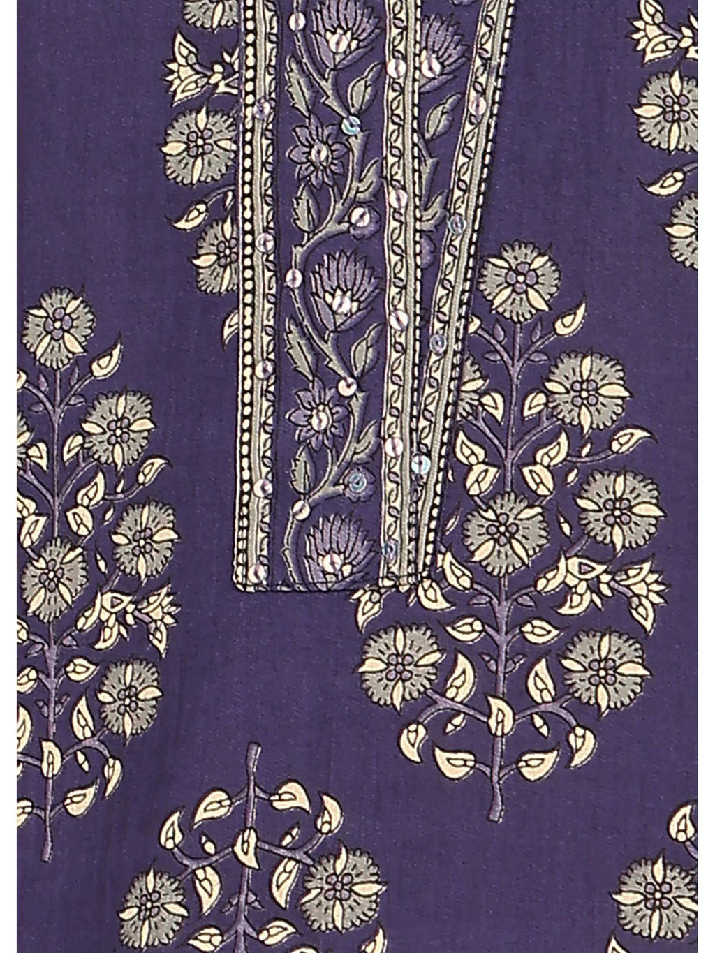 Peacock Green Floral Printed Straight Cotton Stitched Kurta | FY93 - view 13