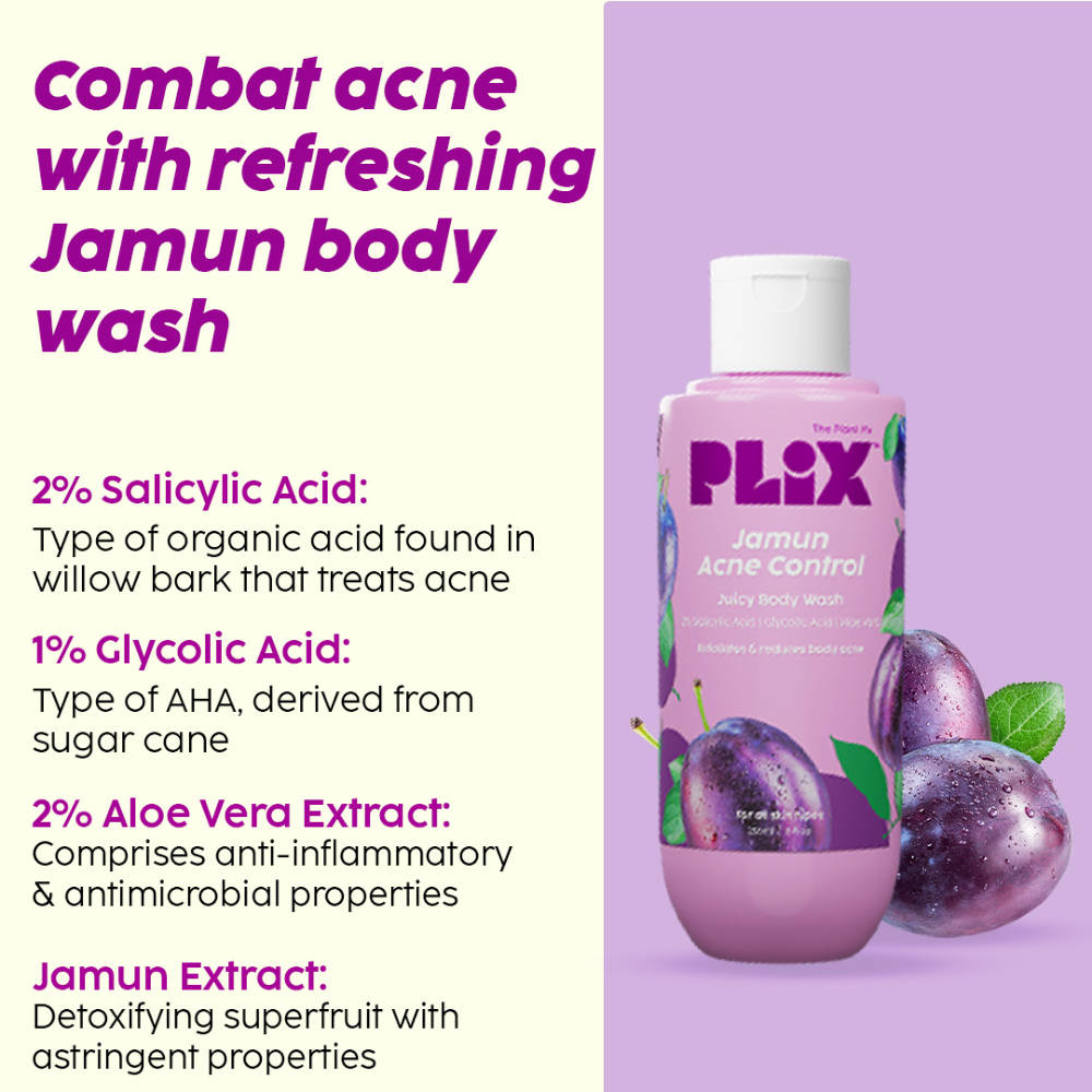 Jamun Active Acne Regime With Cleanser & Body Wash For Women & Men | PL1 - view 4