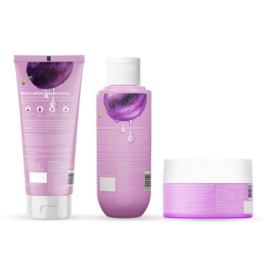 Jamun Active Acne Regime With Cleanser, Body Wash & Moisturizer For Women & Men | PL1 - view 2