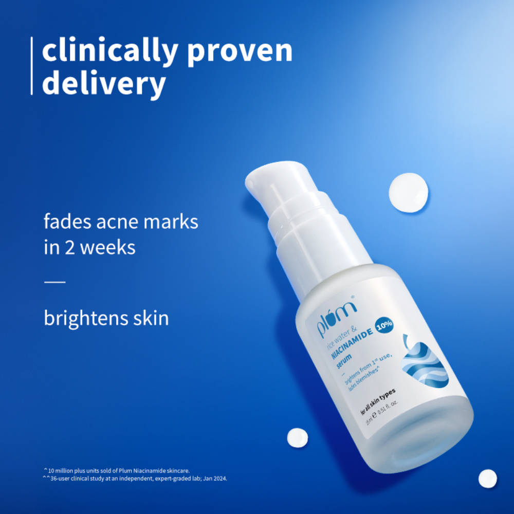 10% Niacinamide Brightening Face Serum with Rice Water, Fades Acne Marks, for Oily to Dry Skin | Z8 - view 2