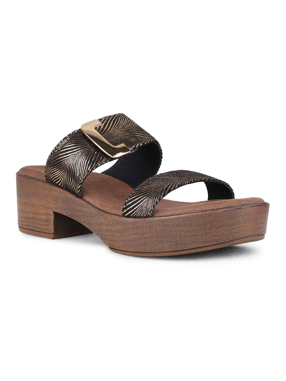 Women Black Block Heels | H78 - view 2