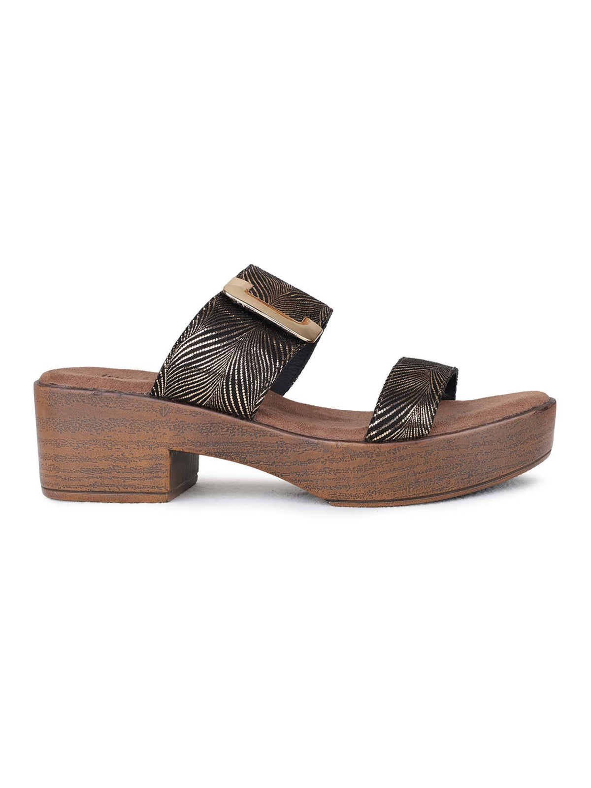 Women Black Block Heels | H78 - view 4