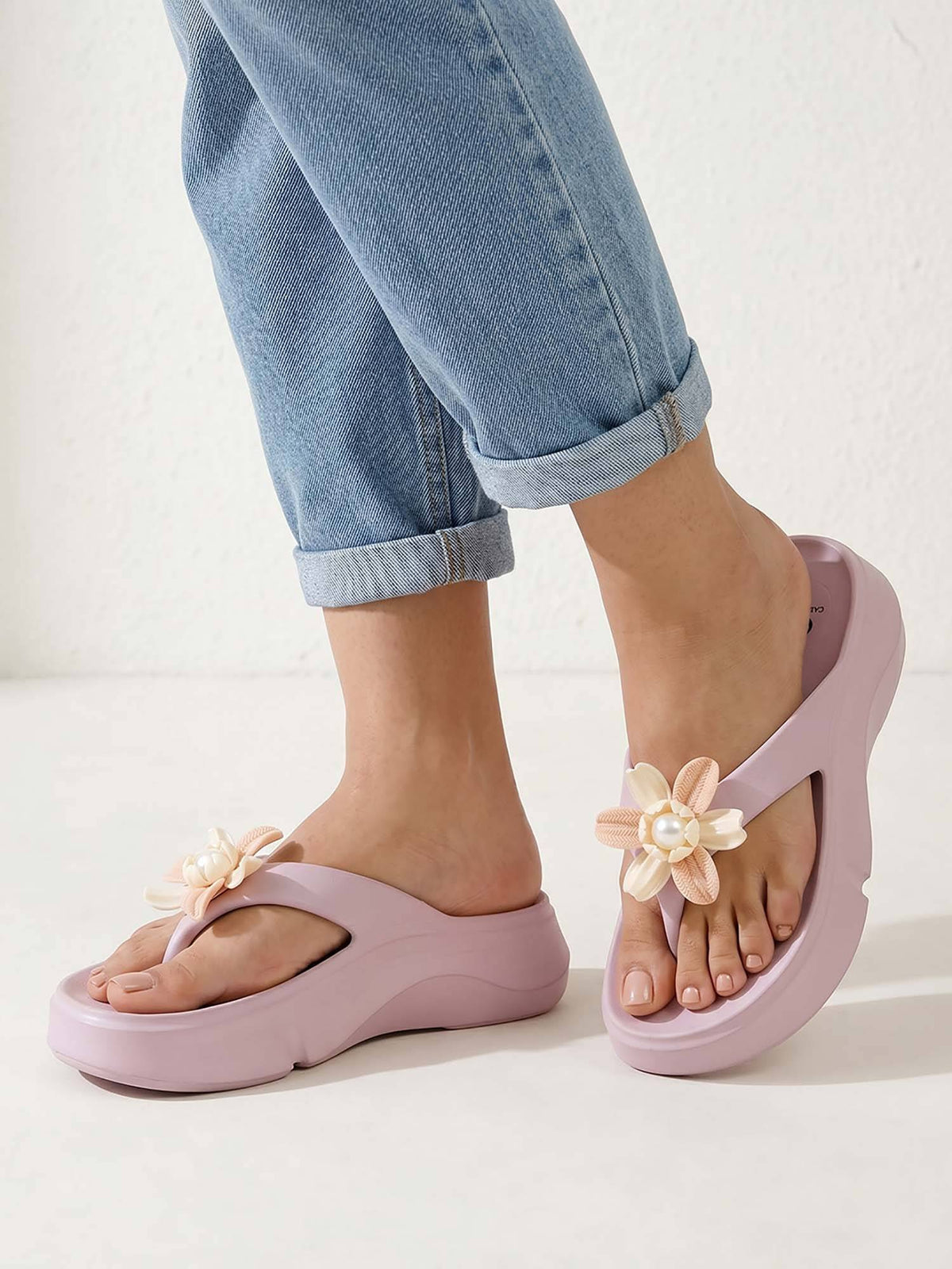 Women Purple Lightweight Platform Heels | H78 - view 3