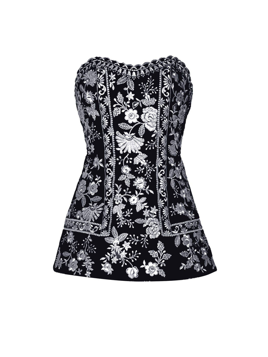 Black Embroidered Sleeveless Top | TT90 - view 5