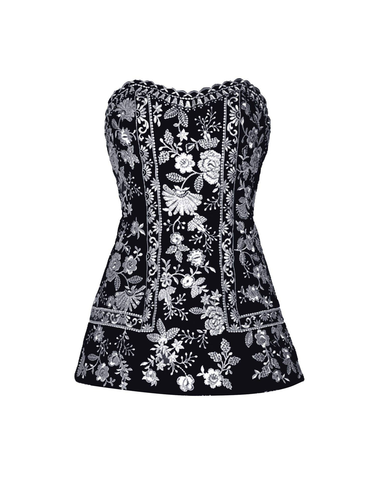 Black Embroidered Sleeveless Top | TT90 - view 5