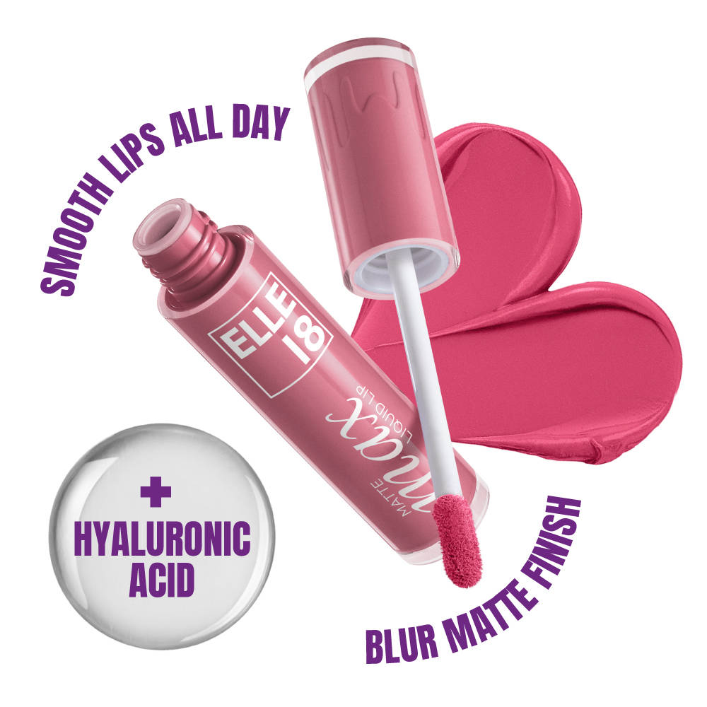 Matte Max Long Lasting Liquid Lipstick, With Hyaluronic Acid - Nude Blossom | L12 - view 127