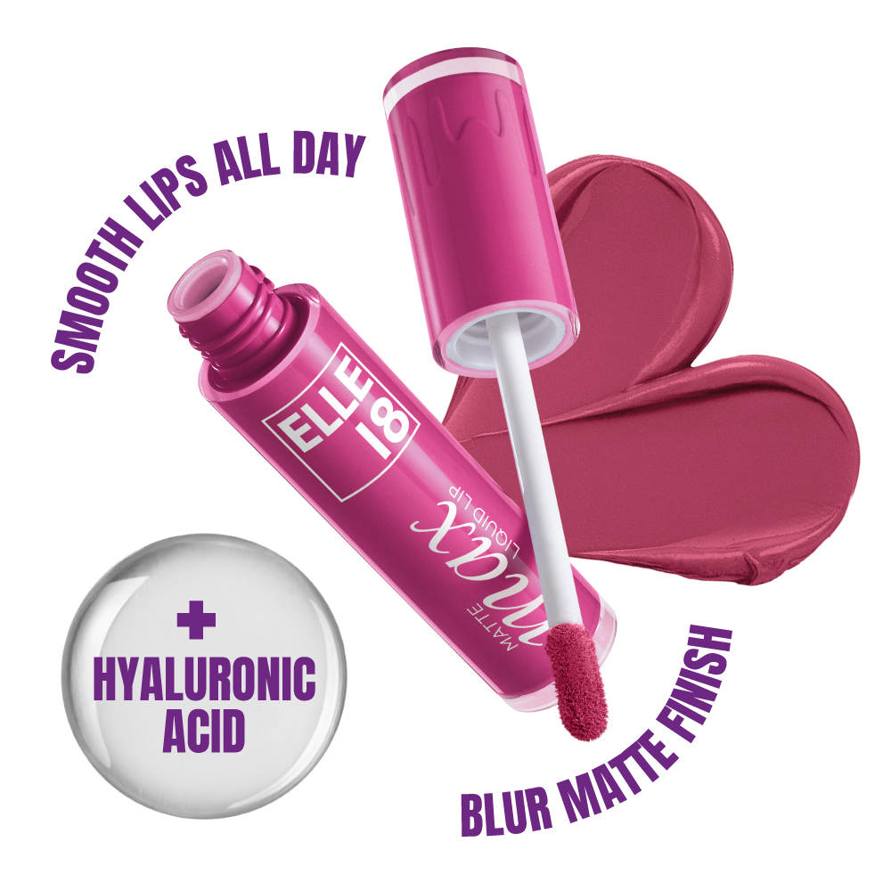 Matte Max Long Lasting Liquid Lipstick, With Hyaluronic Acid - Nude Blossom | L12 - view 155