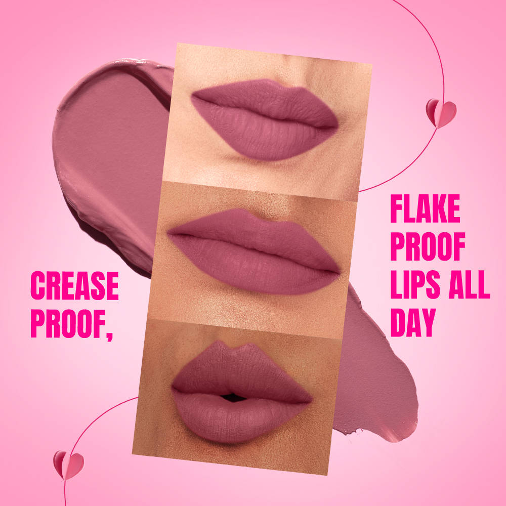 Matte Max Long Lasting Liquid Lipstick, With Hyaluronic Acid - Nude Blossom | L12 - view 2