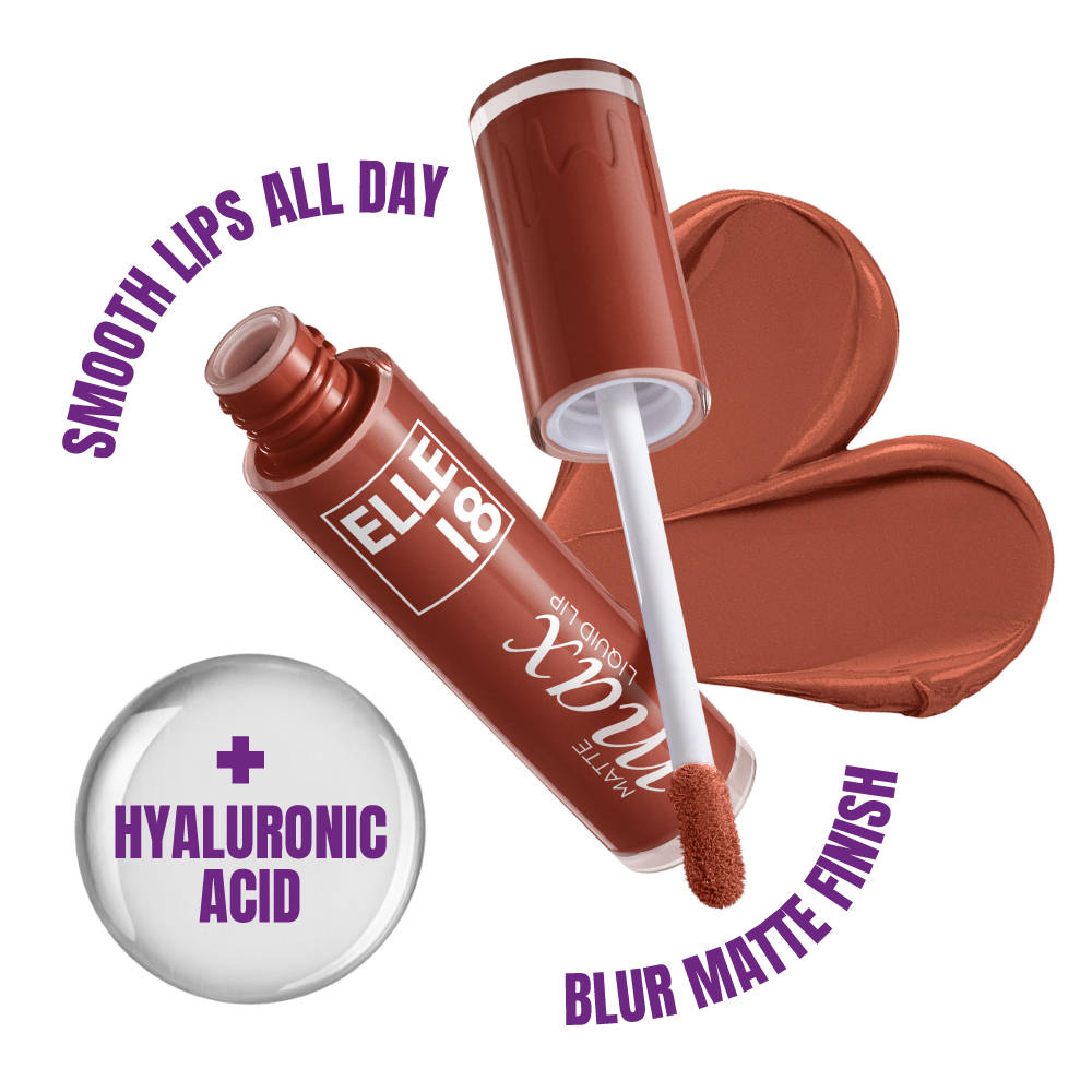 Matte Max Long Lasting Liquid Lipstick, With Hyaluronic Acid - Nude Blossom | L12 - view 29