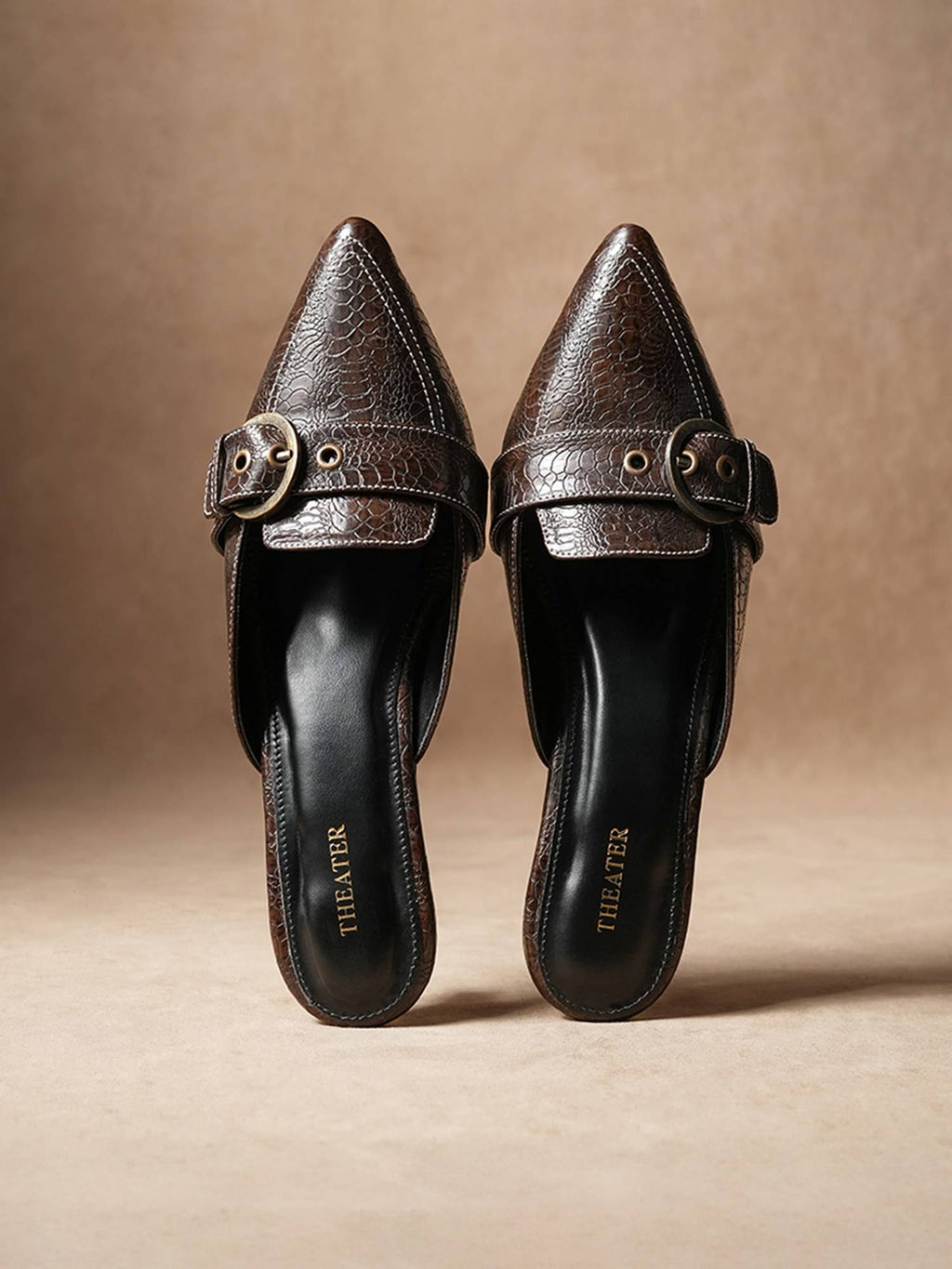 Women Carmelas Brown Mules Heels | H78 - view 5