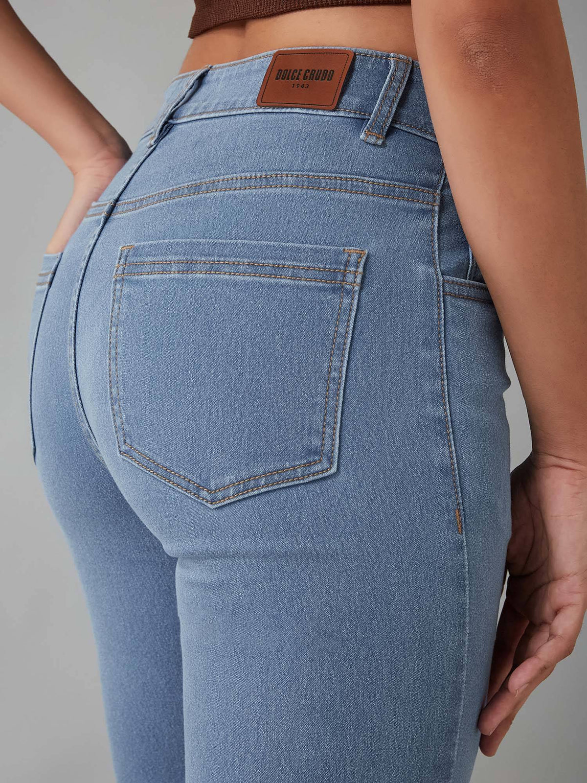 Women Light Blue Bootcut Clean Look Regular Stretchable Denim Jeans | BT10 - view 5