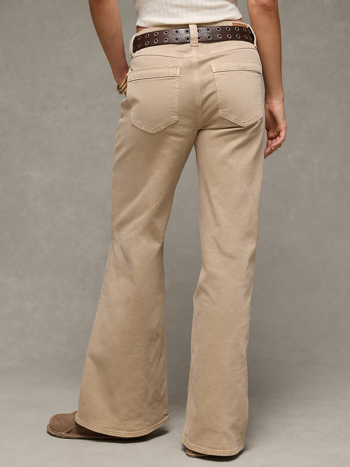 Women Beige Artist Flare Jeans | BT10 - view 2
