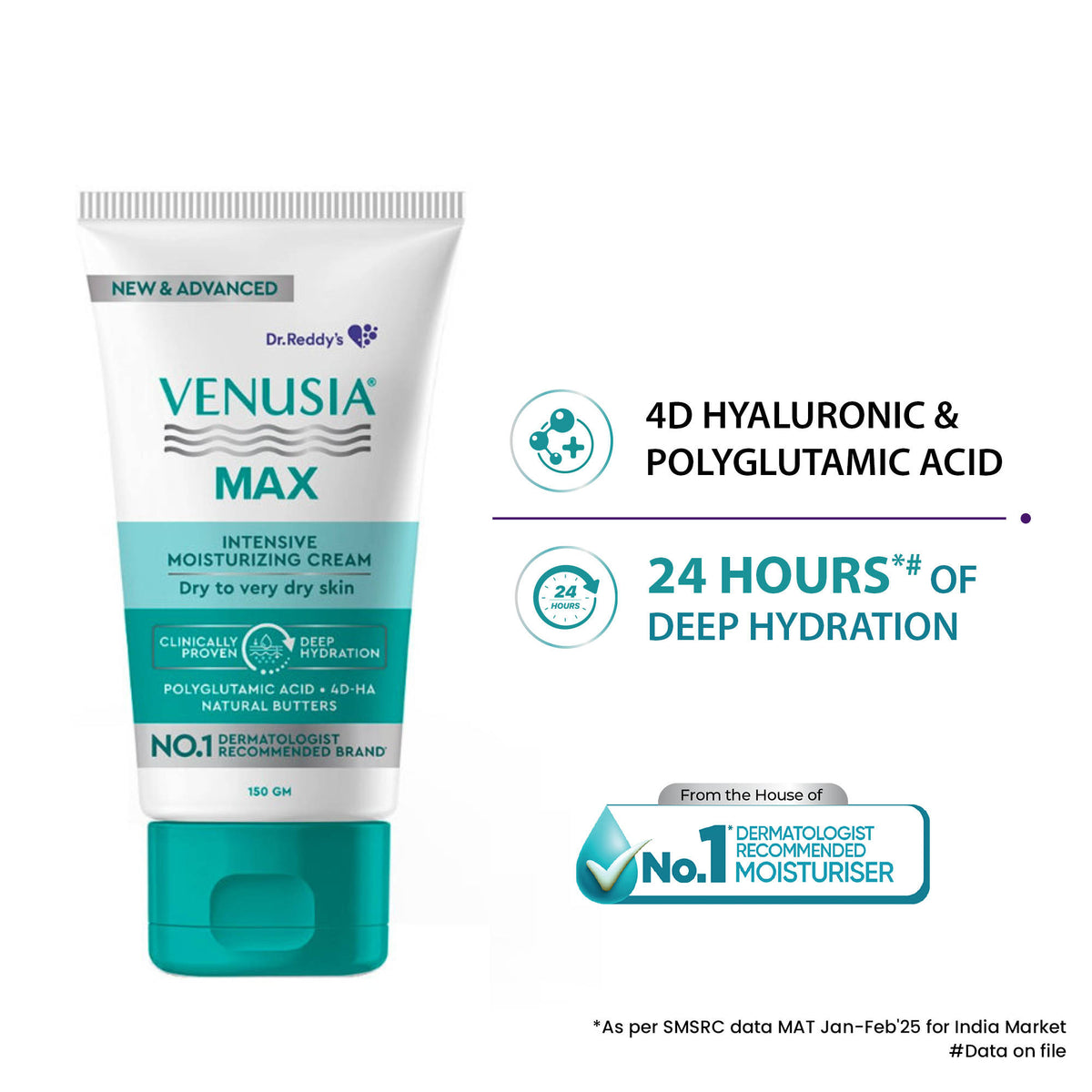 Max Intensive Moisturizing Cream Dry To Very Dry Skin With 4D Hyaluronic + Polyglutamic Acid | B20 - view 8