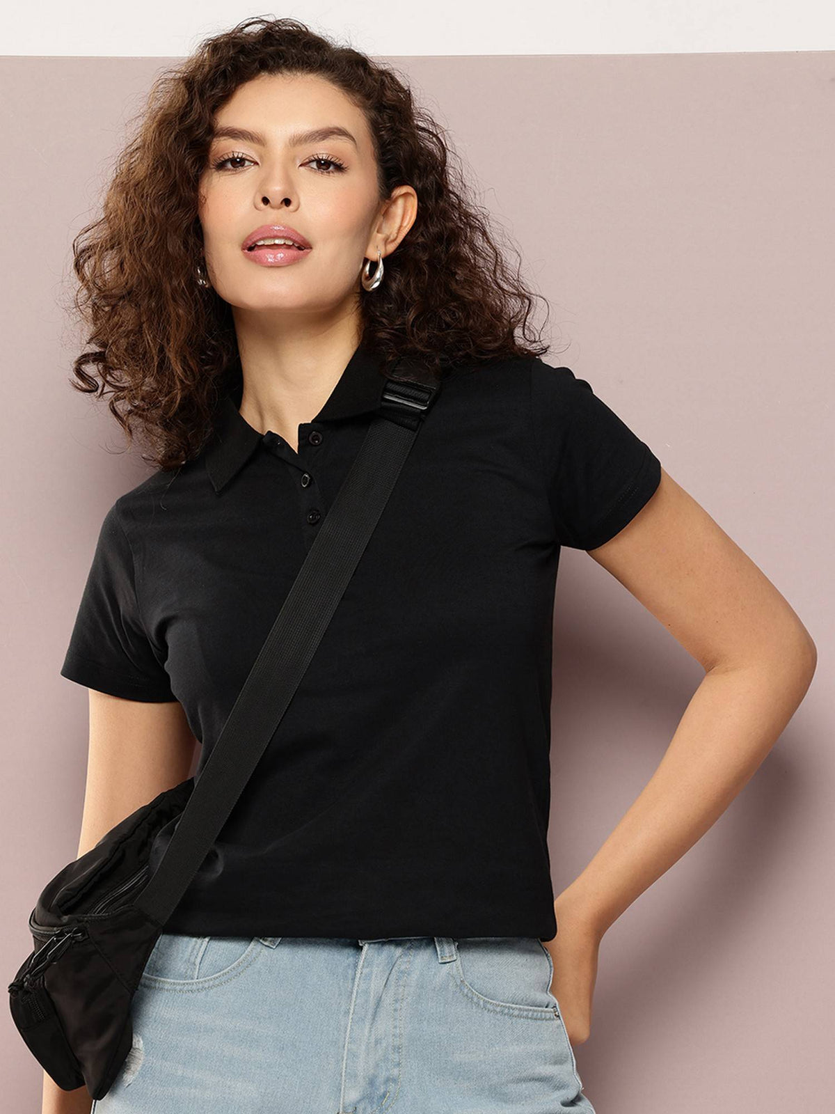 Women Regular Fit Blue Polo T-Shirt | PW43 - view 13