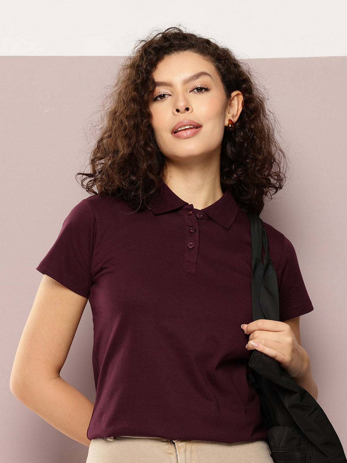 Women Regular Fit Blue Polo T-Shirt | PW43 - view 7