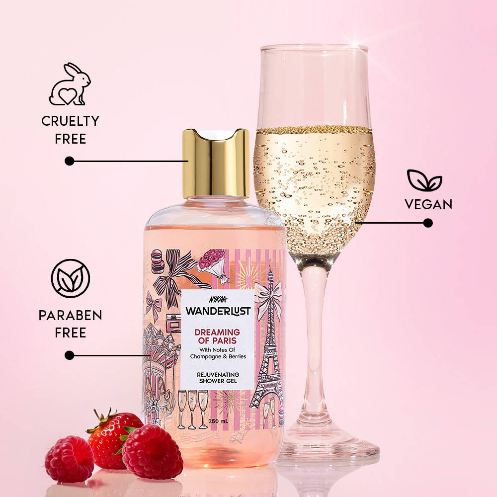 Nykaa Wanderlust Perfume Shower Gel - Hydrating, Brightening & Cleansing | B20 - view 4