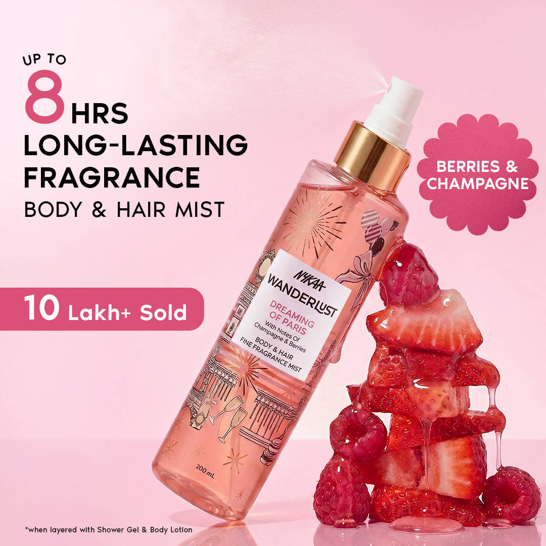 Nykaa Wanderlust 2-in-1 Body & Hair Perfume Mist Long Lasting Fragrance - Upto 8 hours | B20 - view 2
